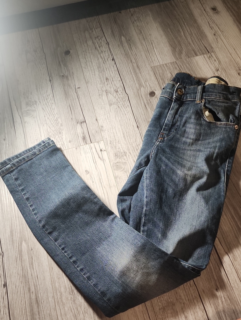 Classic Men's Blue Denim Jeans Skinny